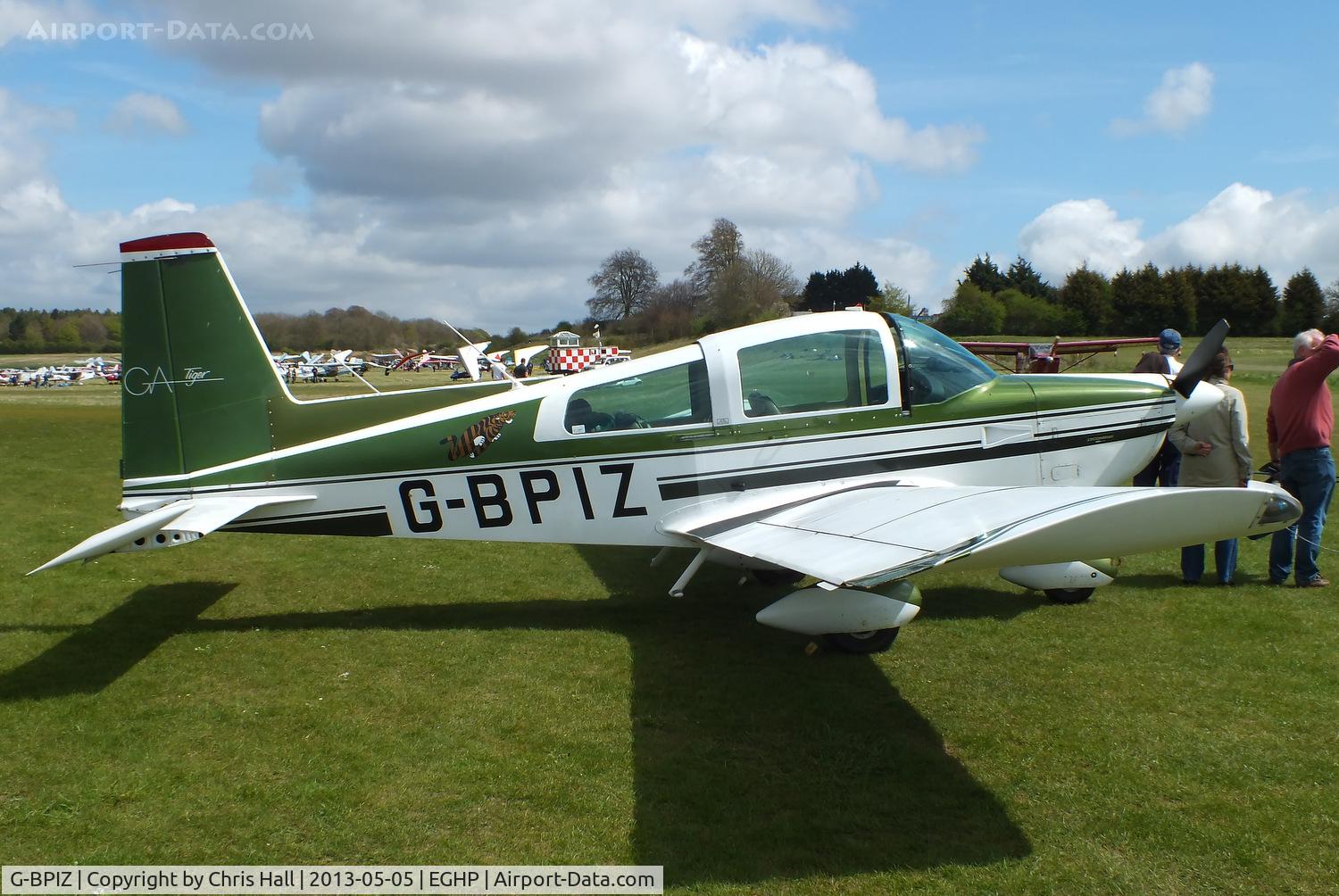 G-BPIZ, 1979 Gulfstream American AA-5B Tiger C/N AA5B-1154, at the LAA Microlight Trade Fair, Popham