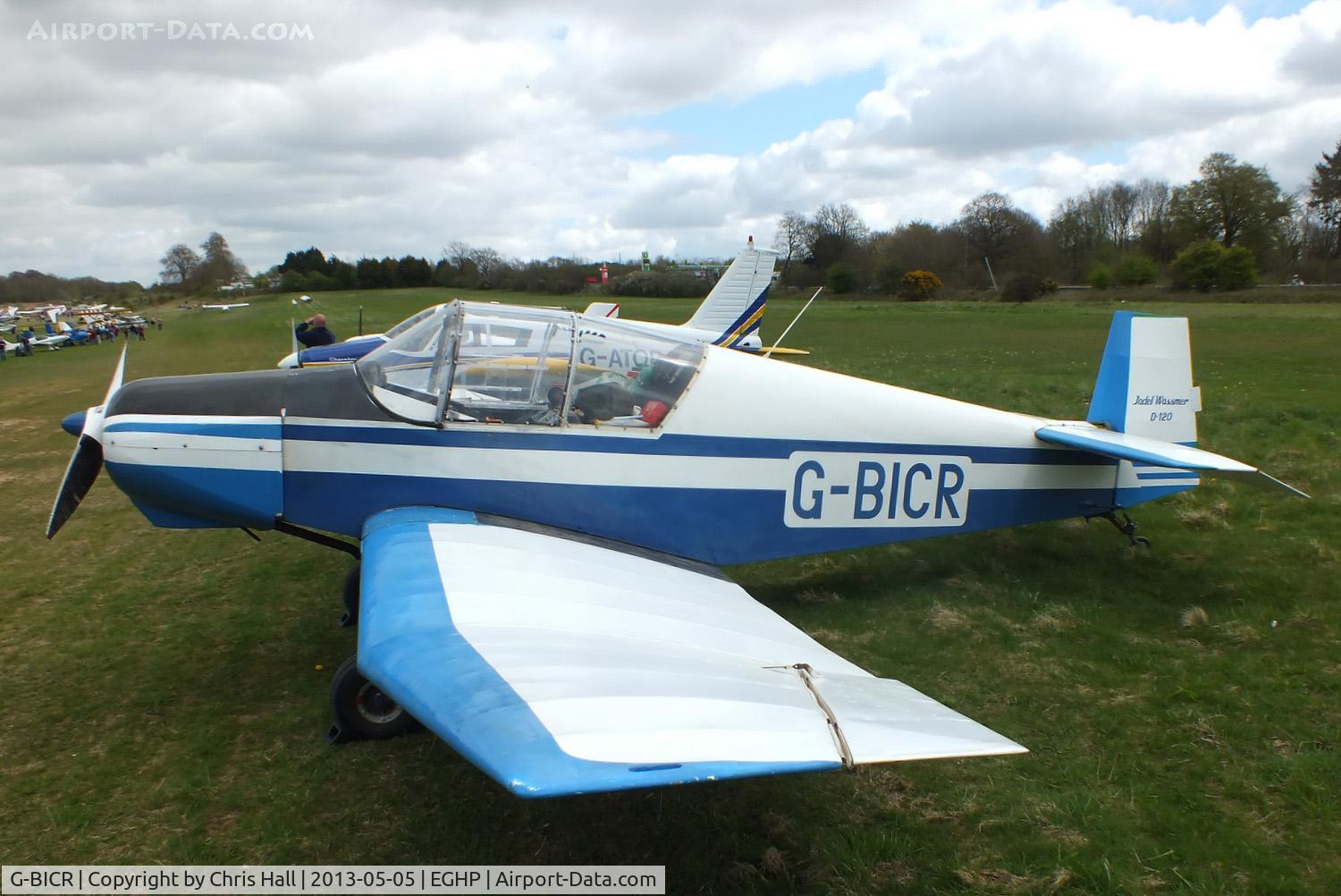 G-BICR, 1958 Jodel (Wassmer) D-120A Paris-Nice C/N 135, at the LAA Microlight Trade Fair, Popham