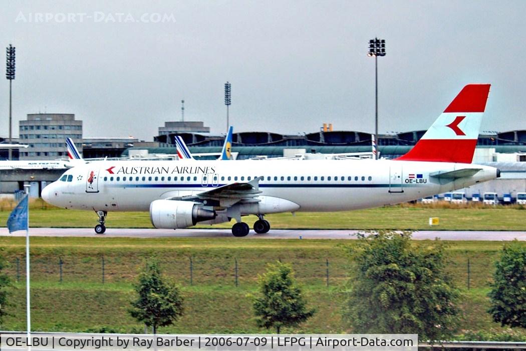 OE-LBU, 2001 Airbus A320-214 C/N 1478, Airbus A320-214 [1478] (Austrian Airlines) Paris-CDG 09/07/2006
