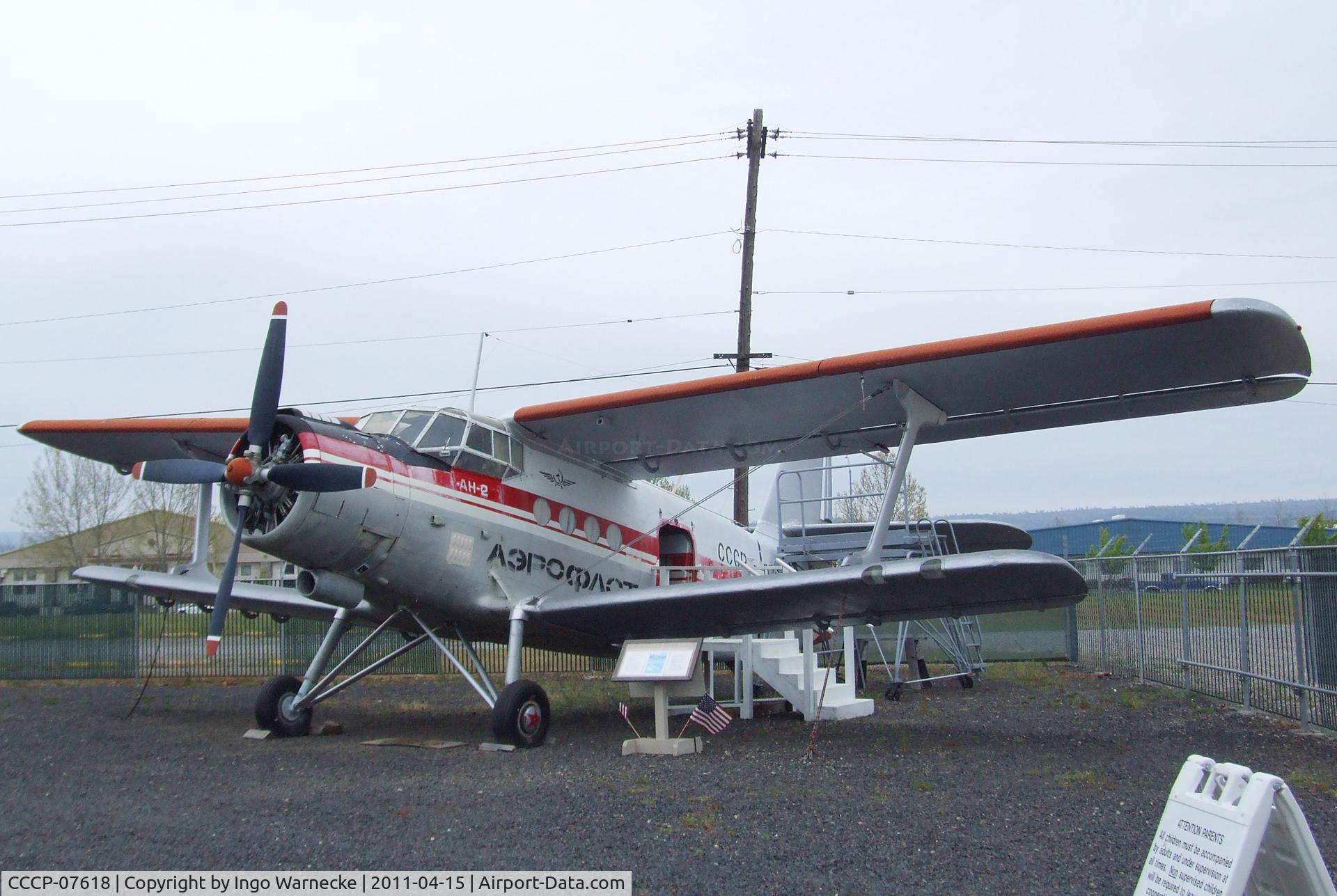 CCCP-07618, Antonov An-2 C/N Not available, Antonov An-2 COLT at the Chico Air Museum, Chico CA