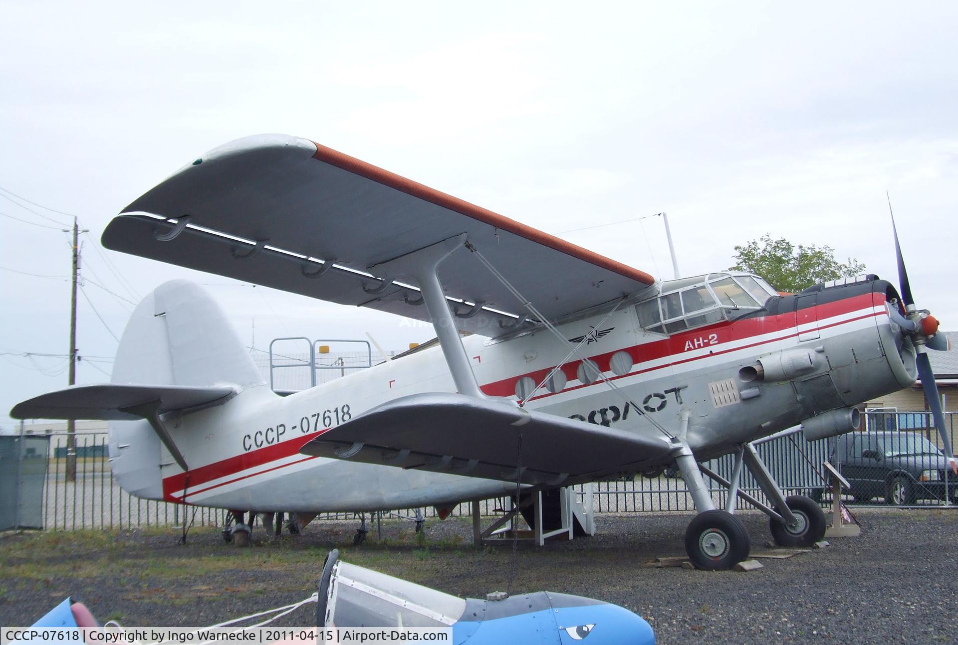 CCCP-07618, Antonov An-2 C/N Not available, Antonov An-2 COLT at the Chico Air Museum, Chico CA