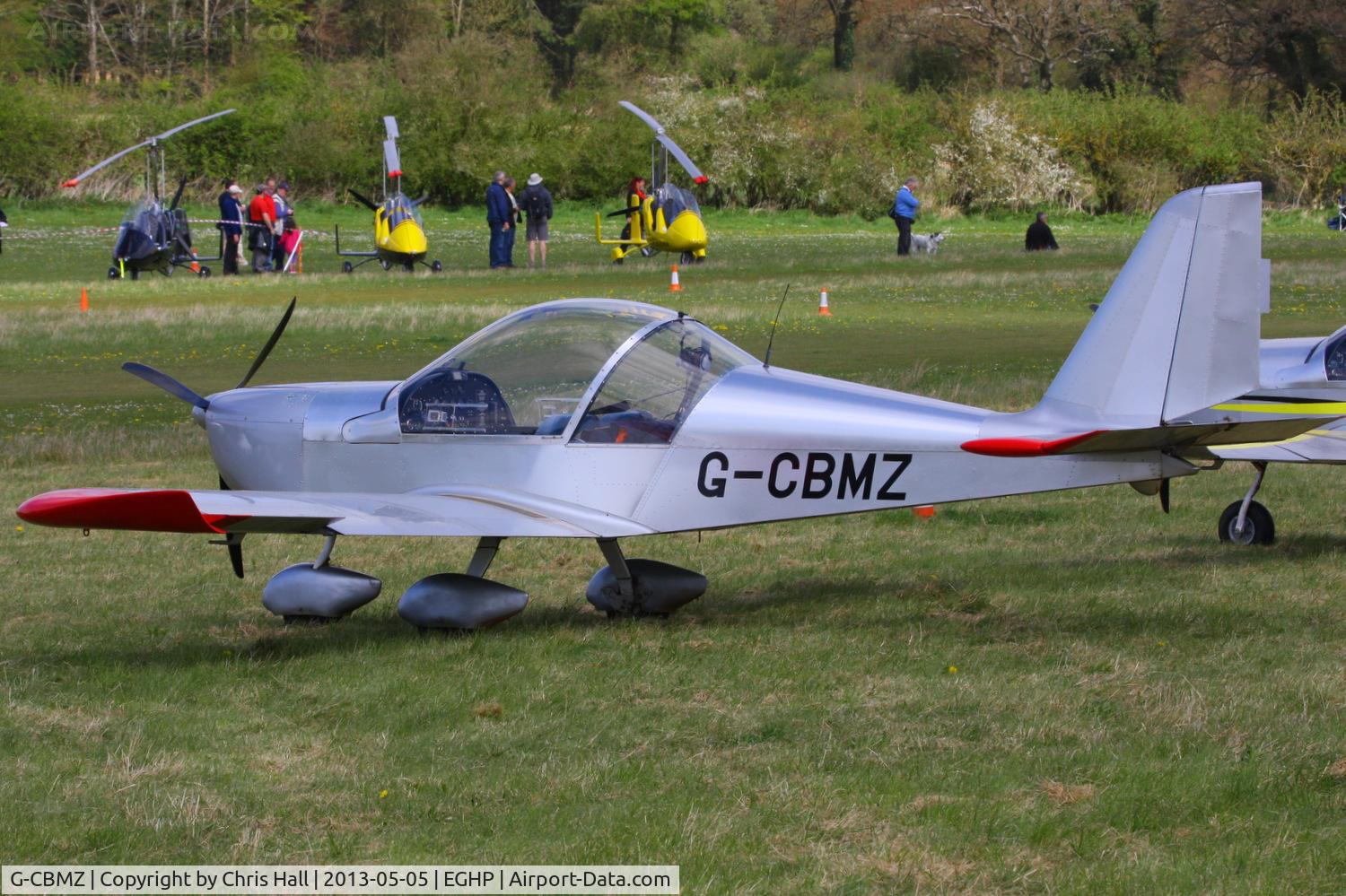G-CBMZ, 2002 Aerotechnik EV-97 Eurostar C/N PFA 315-13890, at the LAA Microlight Trade Fair, Popham