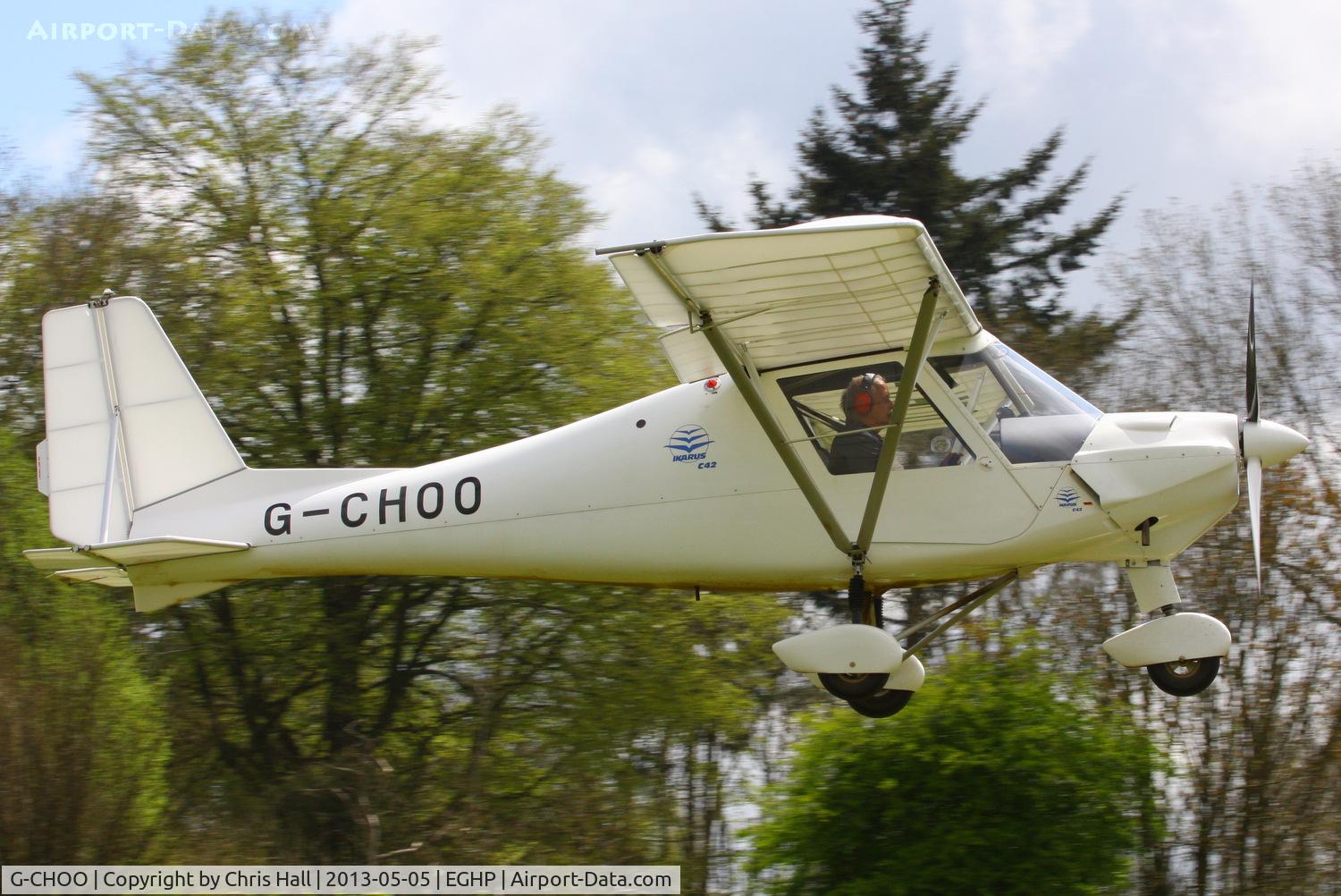G-CHOO, 2012 Comco Ikarus C42 FB80 C/N 1205-7204, at the LAA Microlight Trade Fair, Popham
