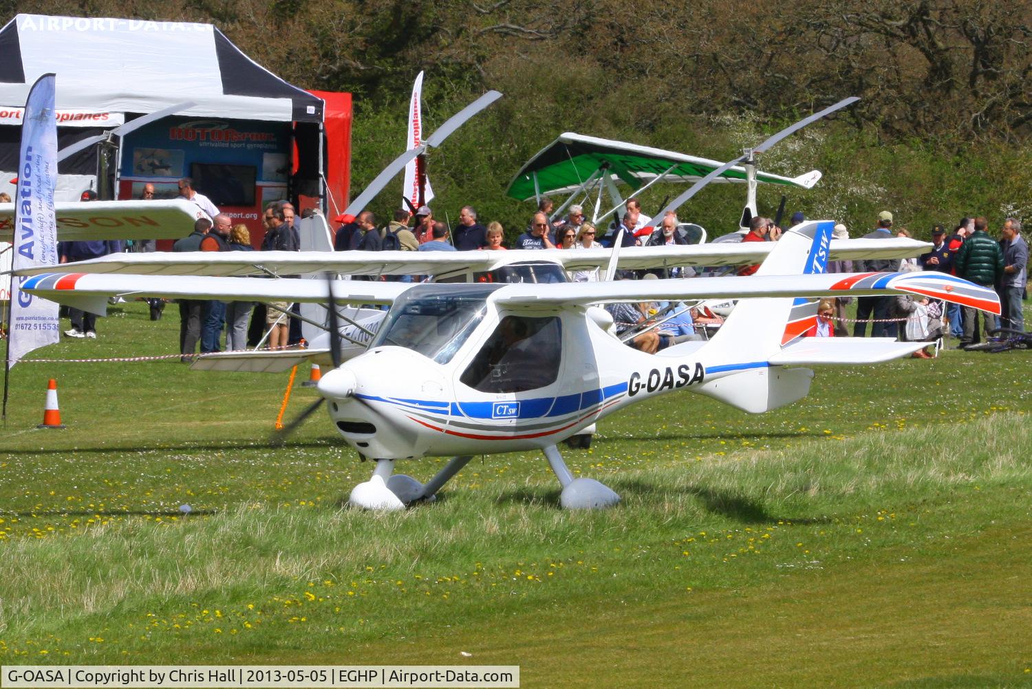 G-OASA, 2009 Flight Design CTSW C/N 8497, at the LAA Microlight Trade Fair, Popham