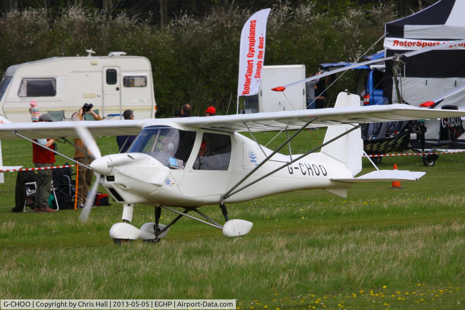 G-CHOO, 2012 Comco Ikarus C42 FB80 C/N 1205-7204, at the LAA Microlight Trade Fair, Popham