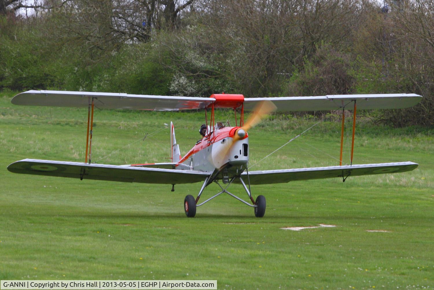 G-ANNI, 1941 De Havilland DH-82A Tiger Moth II C/N 85162, at the LAA Microlight Trade Fair, Popham