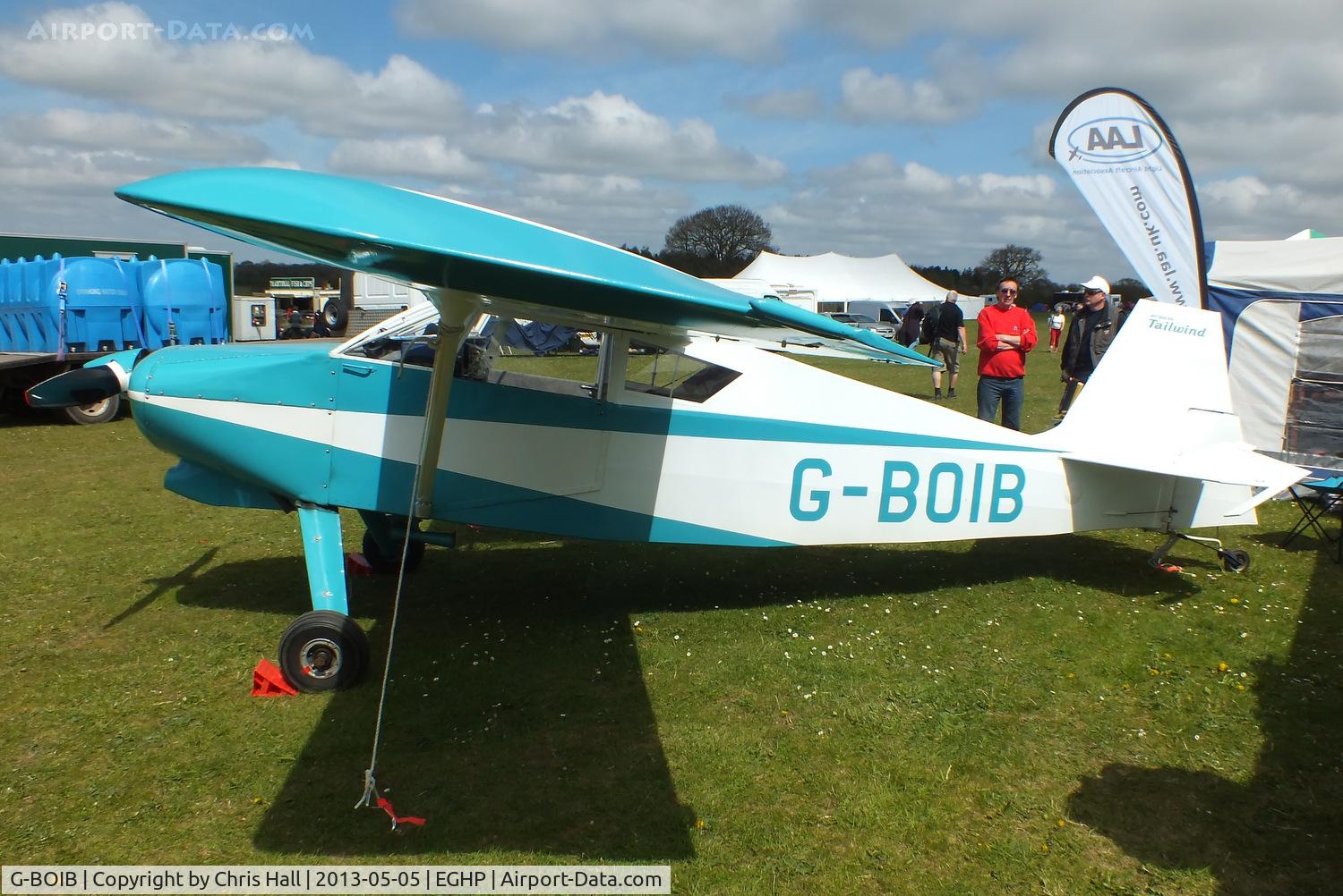 G-BOIB, 1997 Wittman W-10 Tailwind C/N PFA 031-10551, at the LAA Microlight Trade Fair, Popham