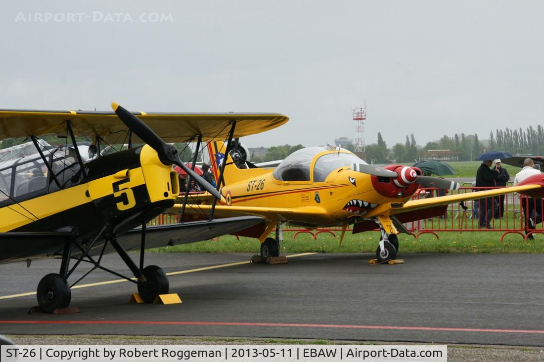 ST-26, SIAI-Marchetti SF-260MB C/N 10-26, 23 rd Stampe Fly in.Nose SV-4B OO-PAX ex V-5 Belgian Air Force.