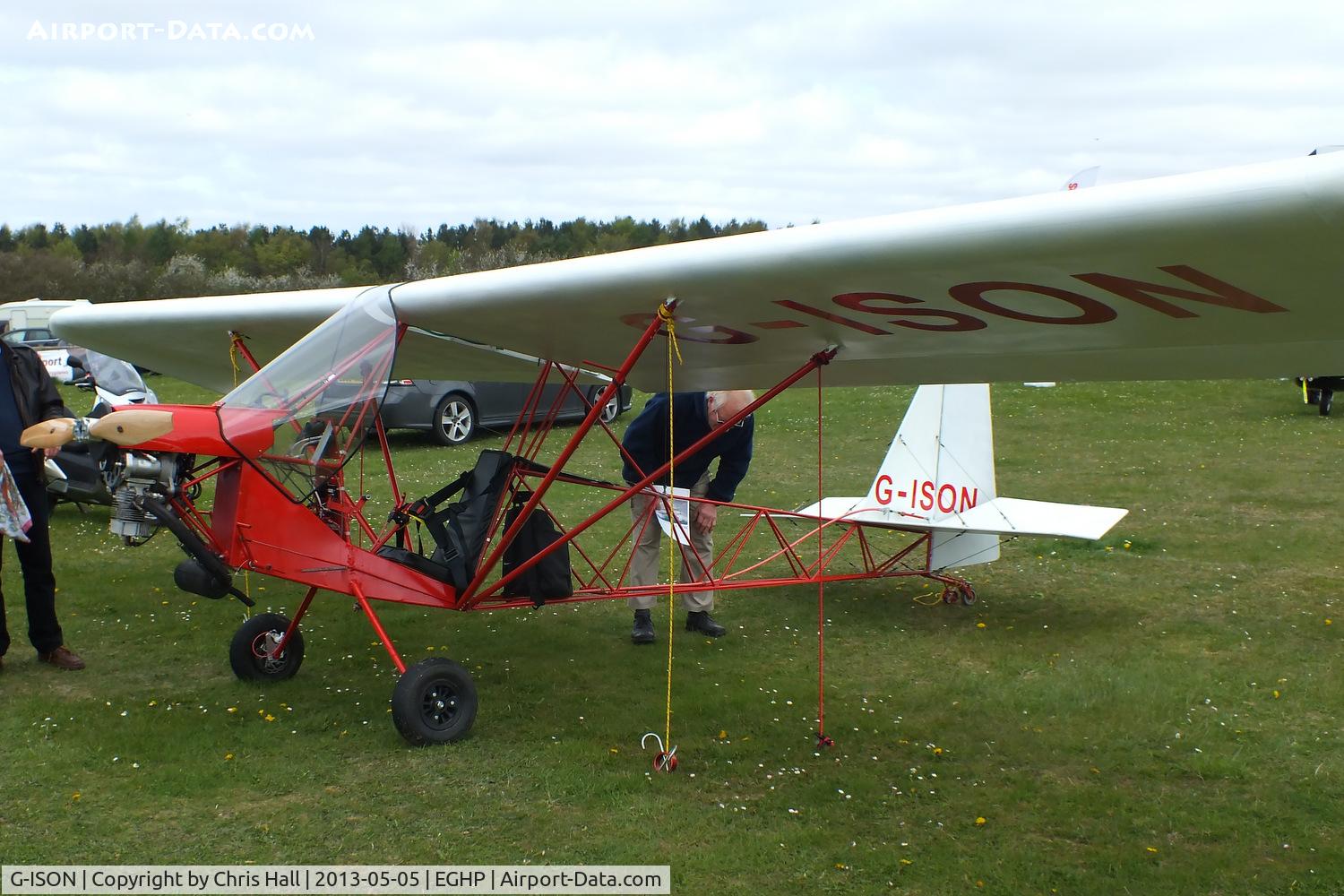 G-ISON, 2011 AirBikeUK Lite C/N 001, at the LAA Microlight Trade Fair, Popham