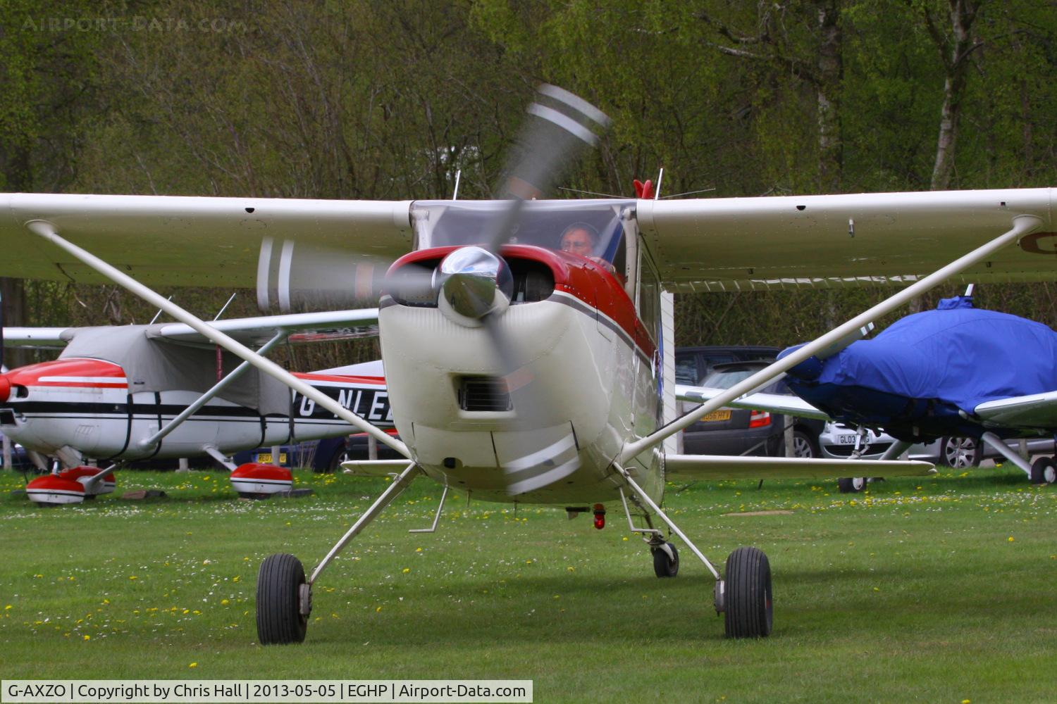 G-AXZO, 1954 Cessna 180 C/N 31137, at the LAA Microlight Trade Fair, Popham