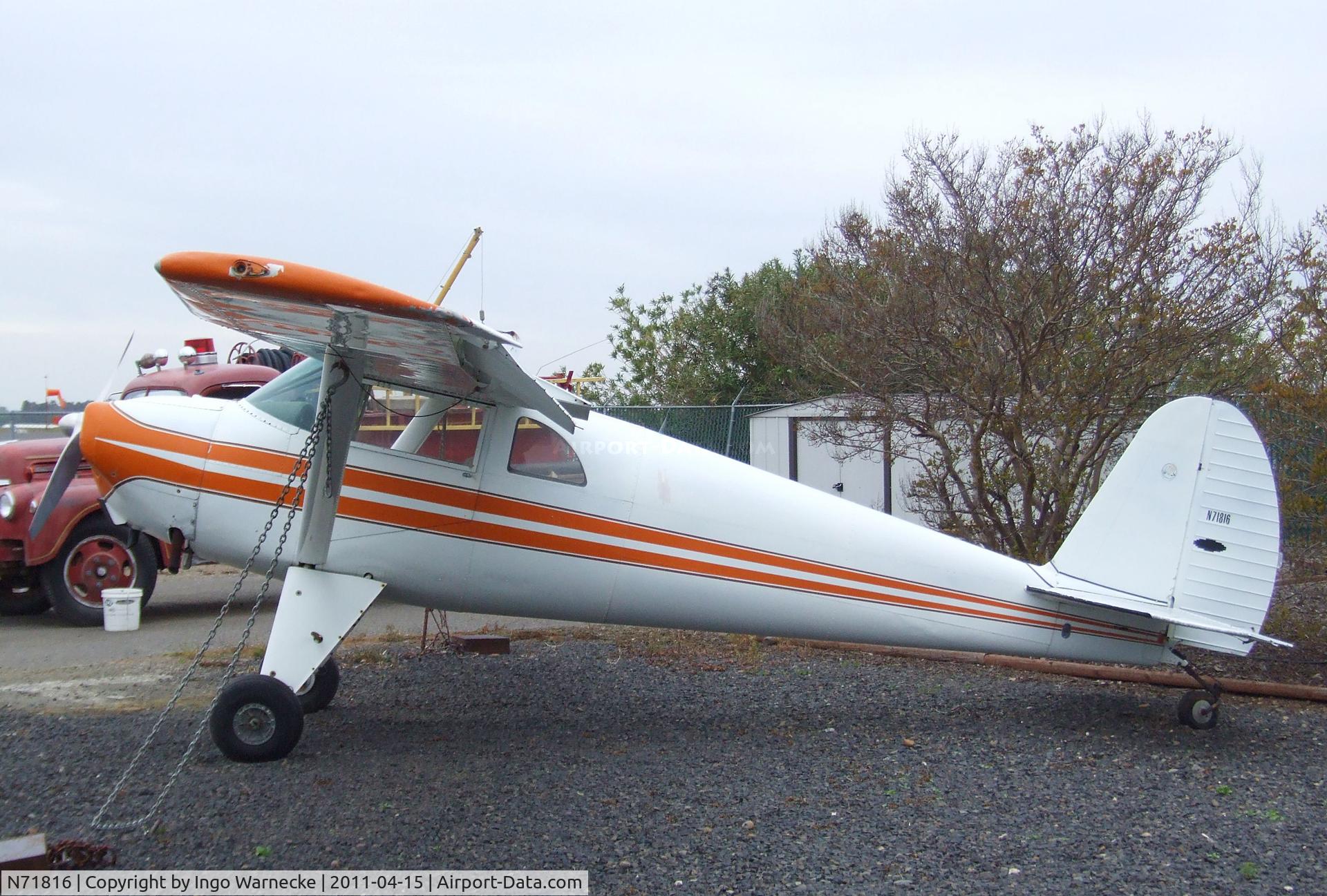 N71816, 1946 Luscombe 8A C/N 3243, Luscombe 8A at the Chico Air Museum, Chico CA