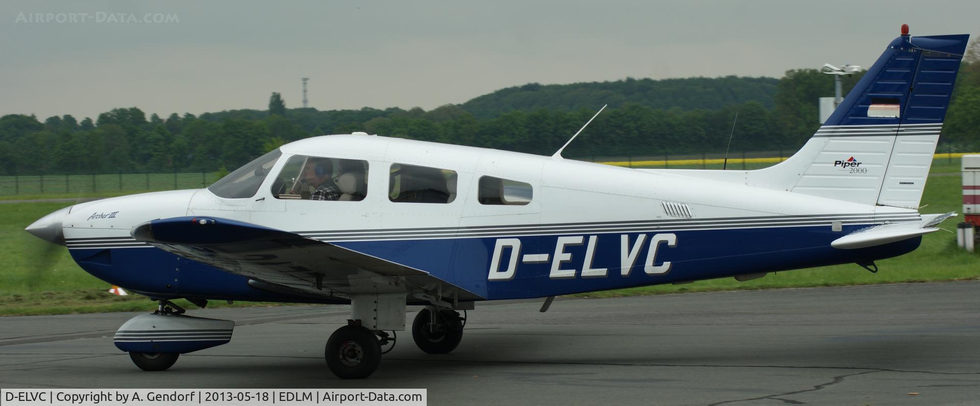 D-ELVC, Piper PA 28-181 Archer II C/N 2843324, FCM - Flugcenter Marl (untitled), seen here taxiing at Marl-Loemühle (EDLM)