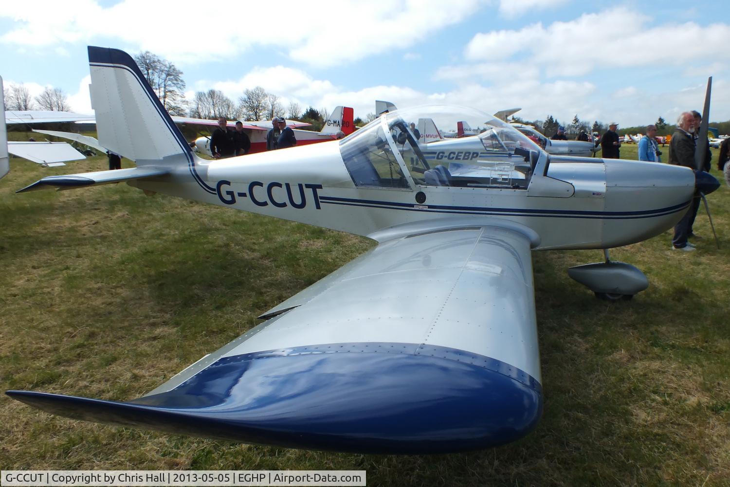 G-CCUT, 2004 Aerotechnik EV-97 Eurostar C/N PFA 315-14191, at the LAA Microlight Trade Fair, Popham
