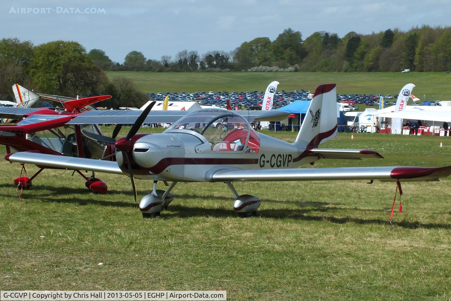 G-CGVP, 2011 Aerotechnik EV-97 Eurostar C/N LAA 315-15047, at the LAA Microlight Trade Fair, Popham