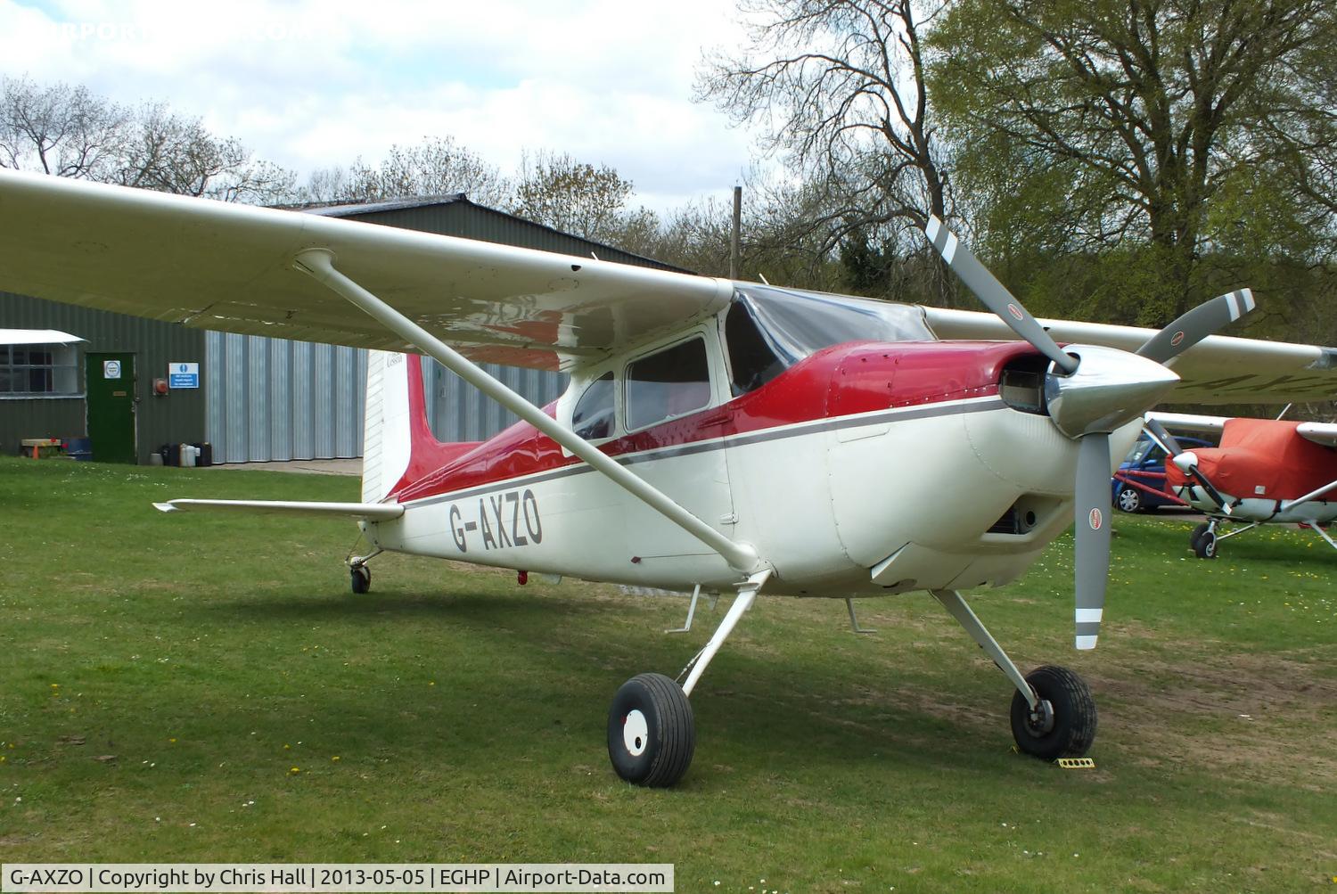 G-AXZO, 1954 Cessna 180 C/N 31137, at the LAA Microlight Trade Fair, Popham