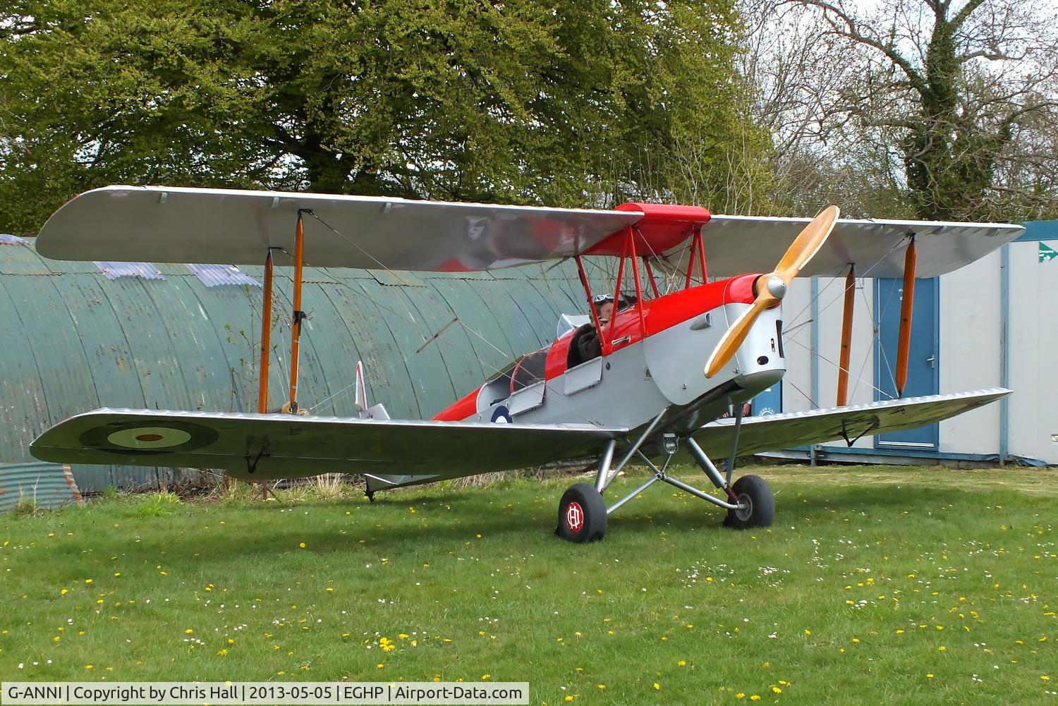 G-ANNI, 1941 De Havilland DH-82A Tiger Moth II C/N 85162, at the LAA Microlight Trade Fair, Popham