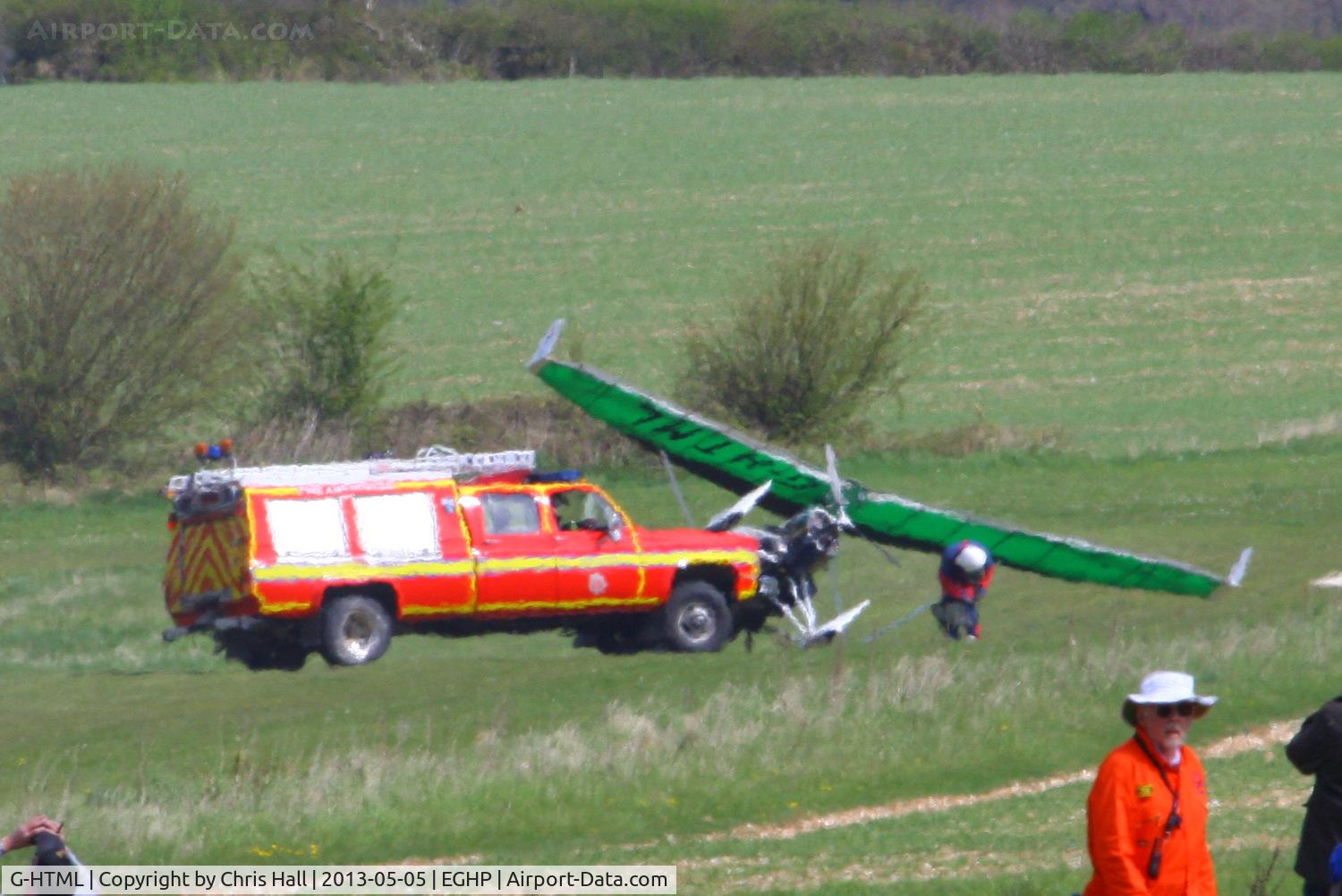 G-HTML, 2009 P&M Aviation QuikR C/N 8446, mishap on landing, the only damage was to the pilots pride