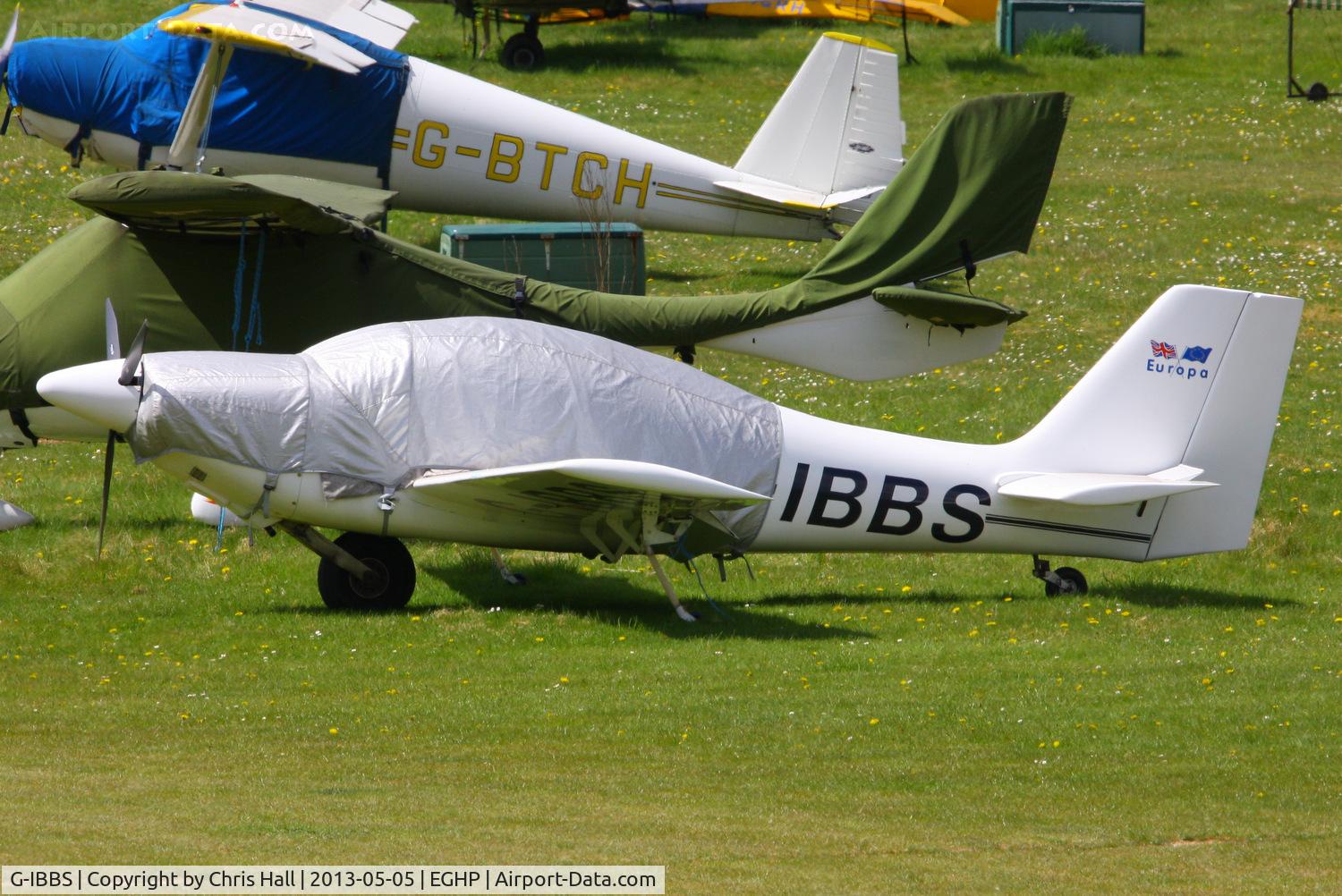 G-IBBS, 1997 Europa Monowheel C/N PFA 247-12745, at the LAA Microlight Trade Fair, Popham