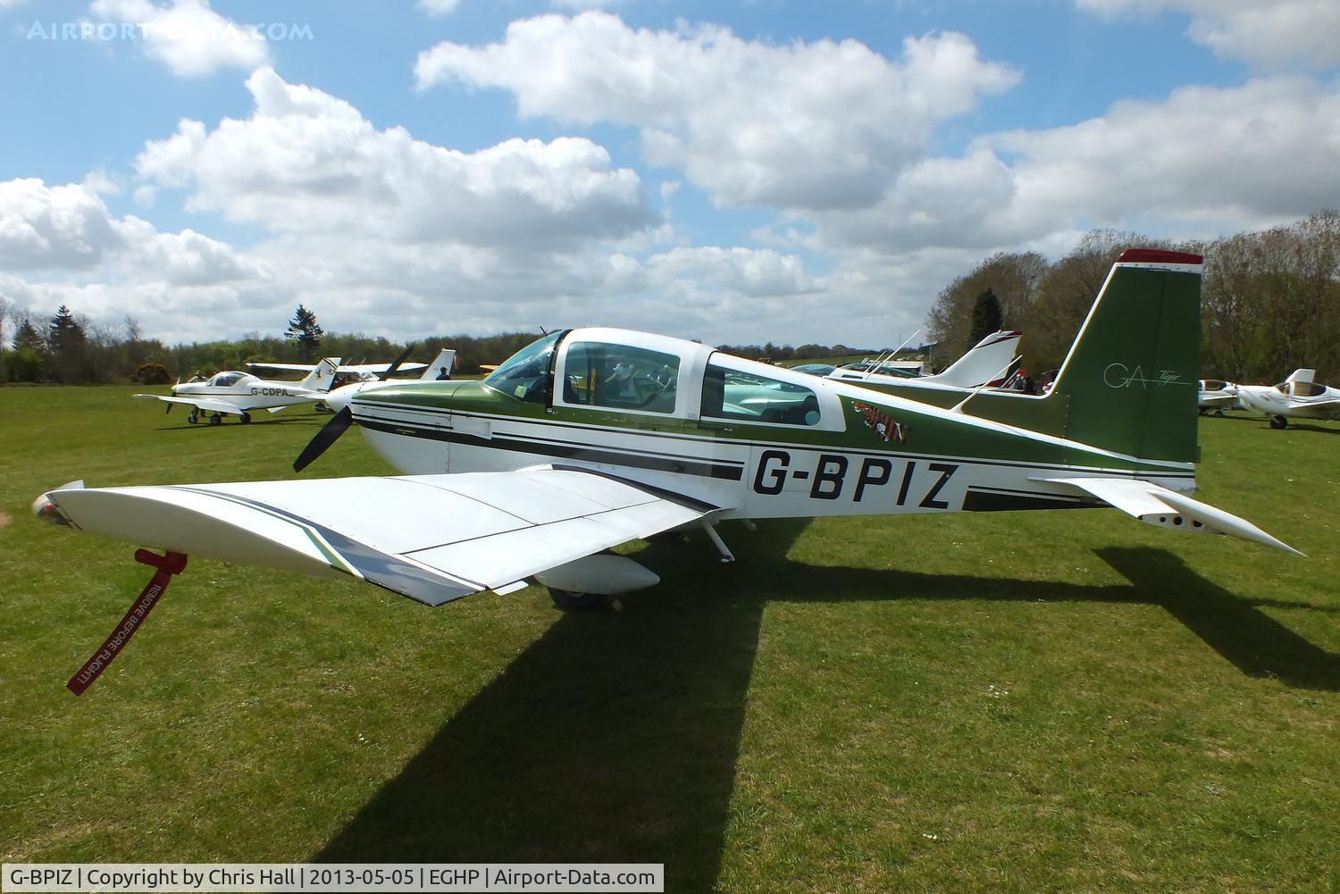 G-BPIZ, 1979 Gulfstream American AA-5B Tiger C/N AA5B-1154, at the LAA Microlight Trade Fair, Popham