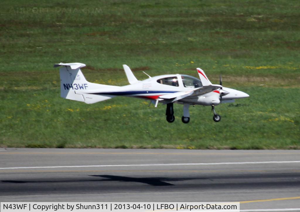 N43WF, 2006 Diamond DA-42NG Twin Star C/N 42.098, Landing rwy 14R