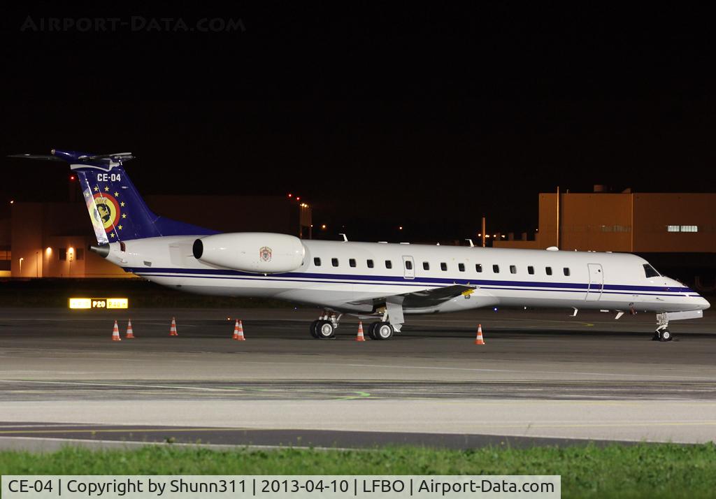 CE-04, 2001 Embraer ERJ-145LR (EMB-145LR) C/N 145548, Parked at the old Terminal for the night... New c/s