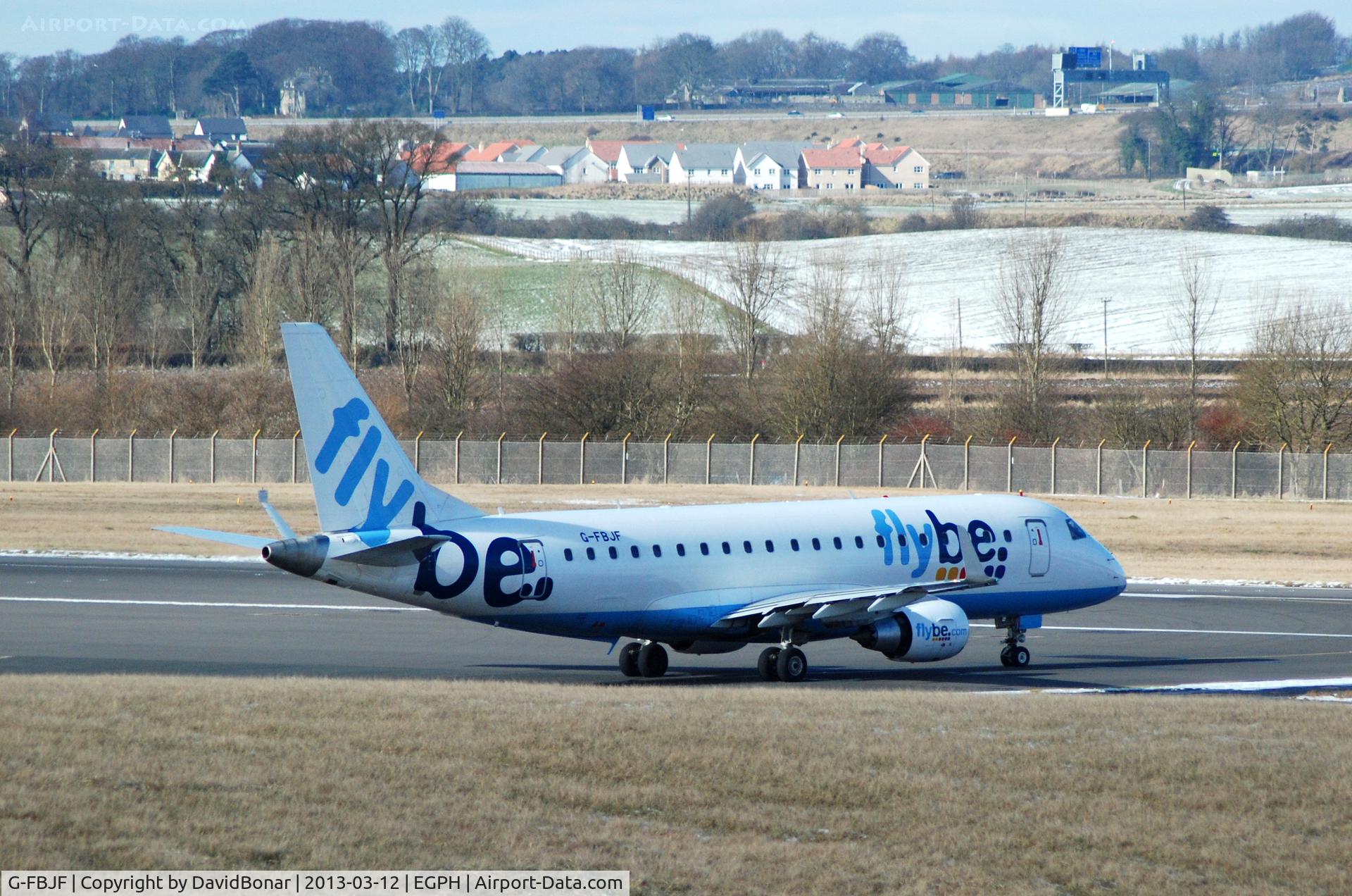 G-FBJF, 2012 Embraer 175STD (ERJ-170-200) C/N 17000341, Turning onto Rwy 24 for a Winter morning departure