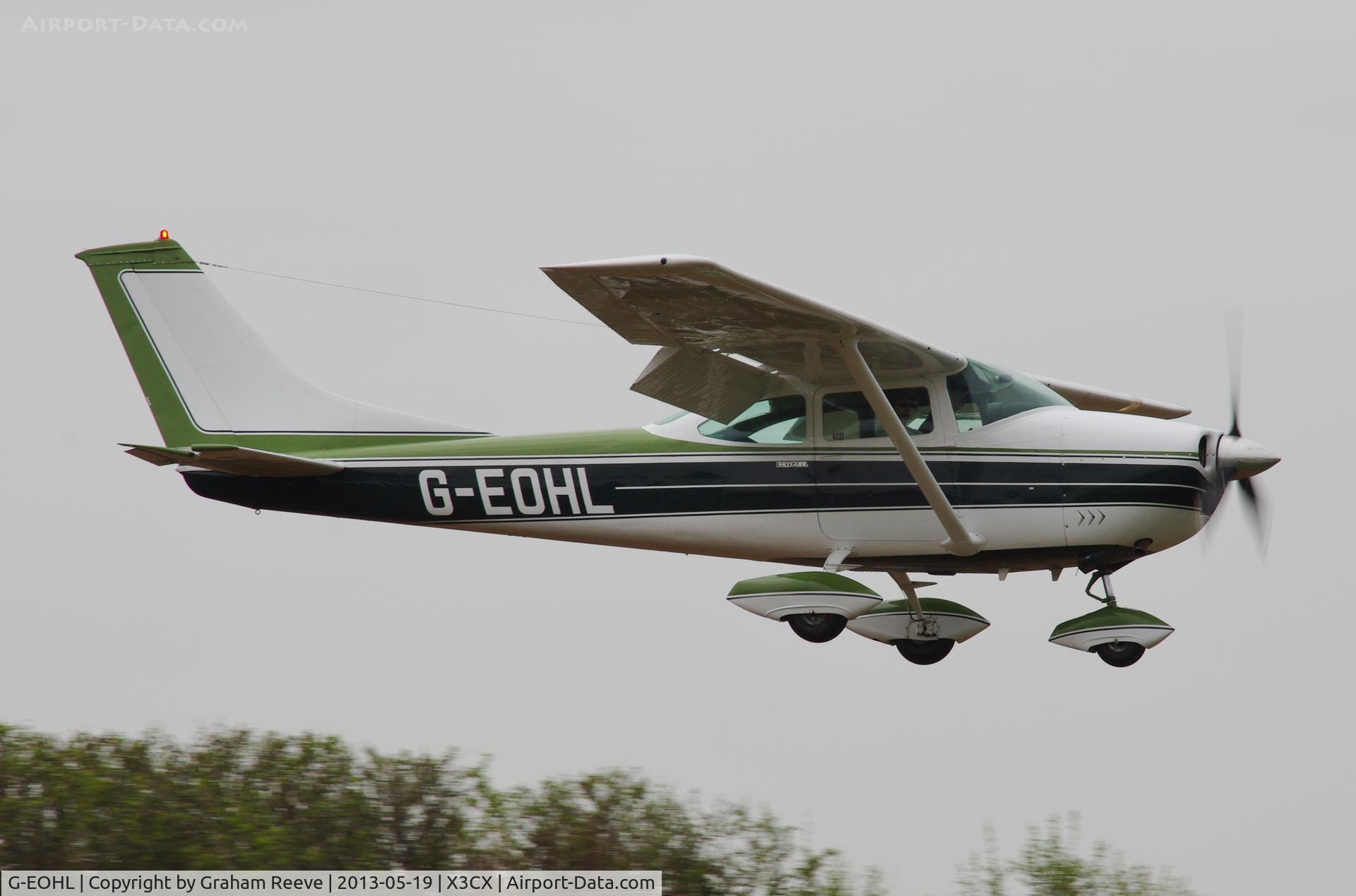 G-EOHL, 1968 Cessna 182L Skylane C/N 182-59279, About to land at Northrepps.