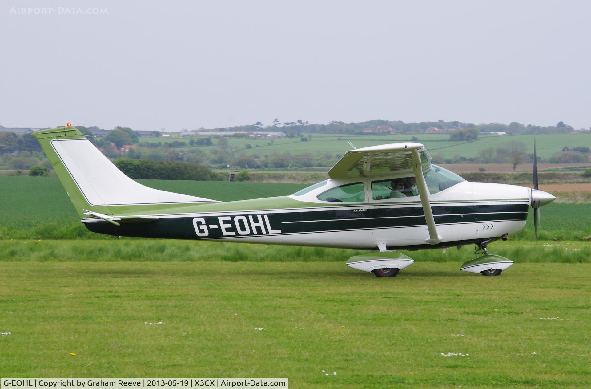 G-EOHL, 1968 Cessna 182L Skylane C/N 182-59279, Just landed.