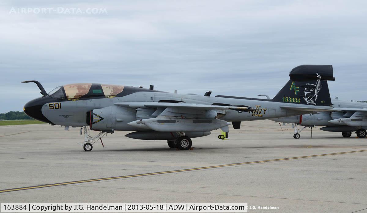 163884, Grumman EA-6B Prowler C/N P-159, At NAF Washington.  Last flight with USN.