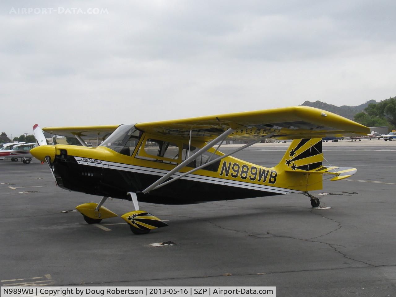 N989WB, 2012 American Champion 8KCAB Super Decathlon C/N 1120-2012, 2012 American Champion 8KCAB SUPER DECATHLON, Lycoming AEIO-360-H1B 180 Hp