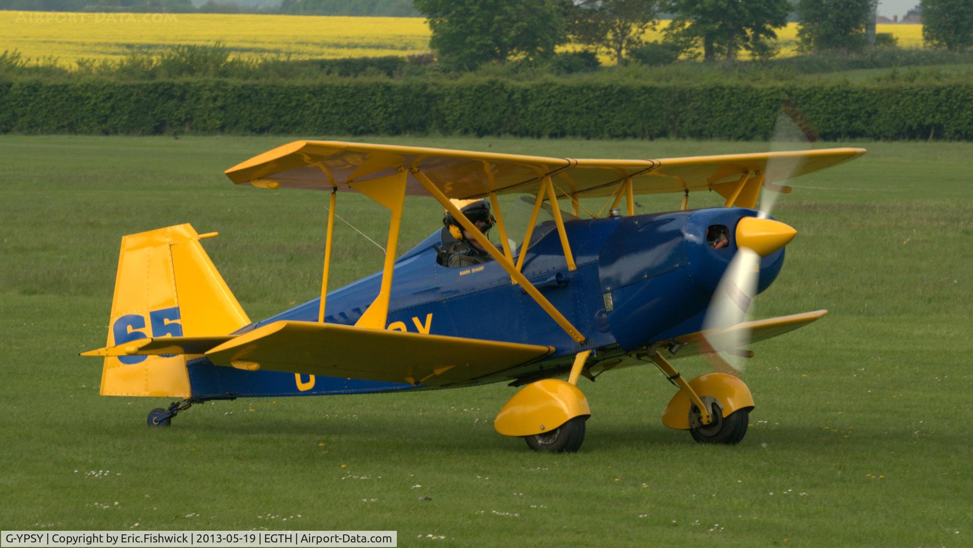 G-YPSY, 1988 Andreasson BA-4B C/N PFA 038-10352, 3. G-YPSY at Shuttleworth Flying Day and LAA Party in the Park, May 2013.