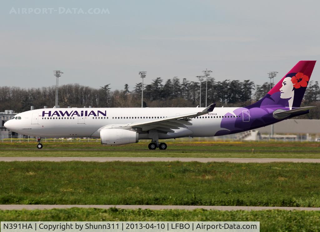 N391HA, 2013 Airbus A330-243 C/N 1399, Delivery day...
