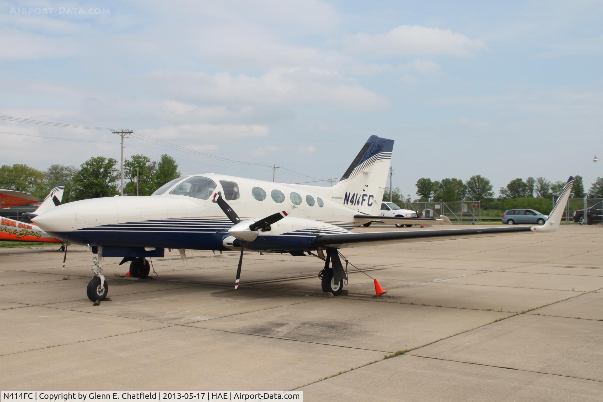 N414FC, 1978 Cessna 414A Chancellor C/N 414A0039, The most modern plane on the ramp.