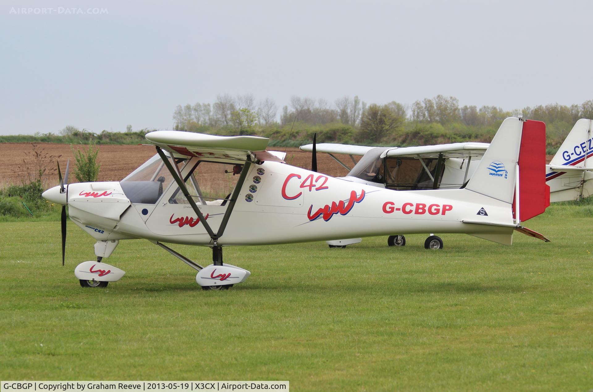 G-CBGP, 2001 Comco Ikarus C42 FB UK C/N PFA 322-13741, Parked at Northrepps.