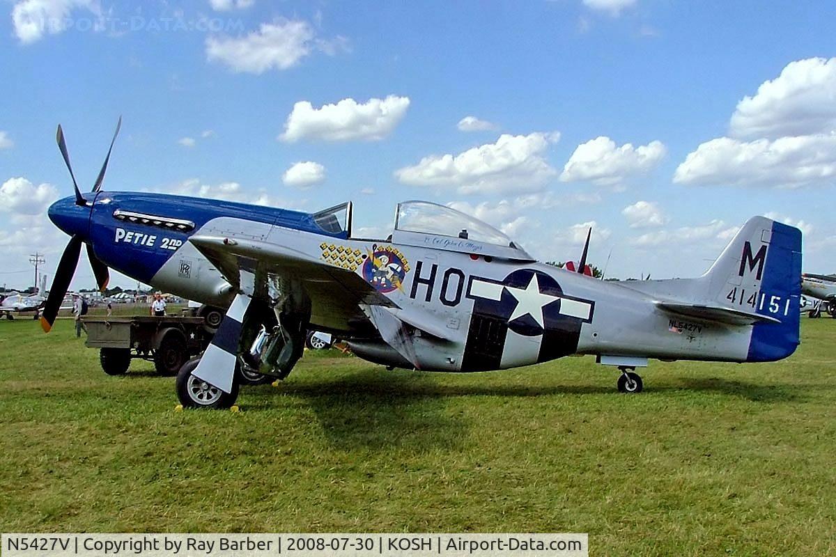 N5427V, 1944 North American F-51D Mustang C/N 44-72942, North American P-51D Mustang [122-39401] Oshkosh-Wittman Regional Airport~N 30/07/2008