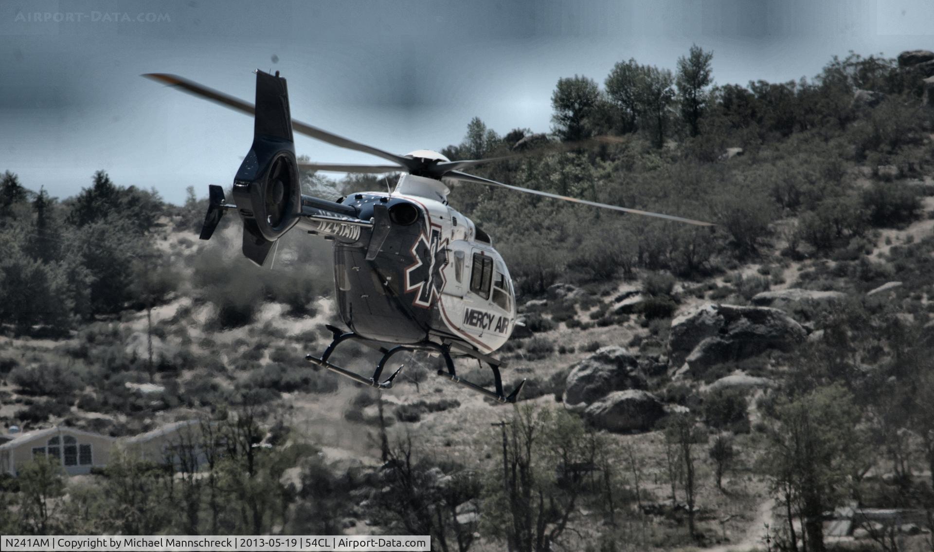 N241AM, 2007 Eurocopter EC-135P-2+ C/N 0573, departing