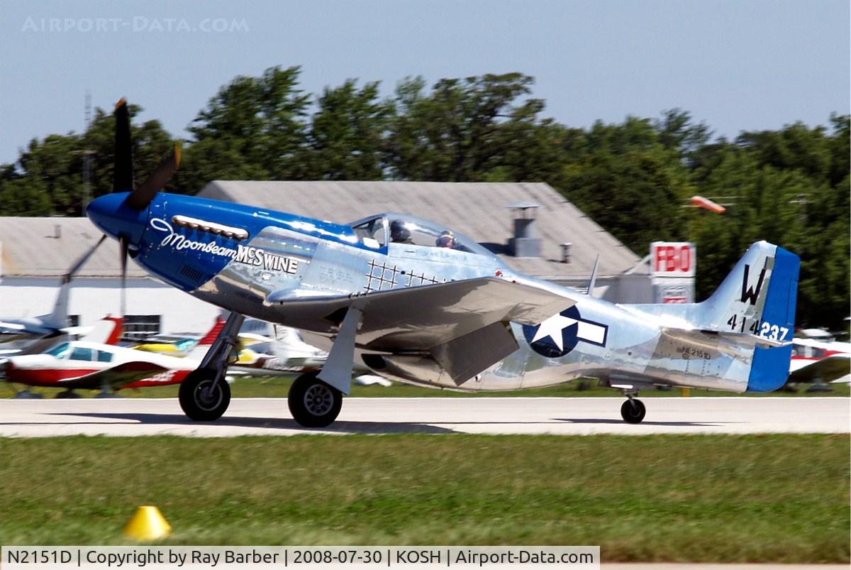 N2151D, 1944 North American F-51D Mustang C/N 122-40196, North American P-51D Mustang [122-40196] Oshkosh-Wittman Regional~N 30/07/2008