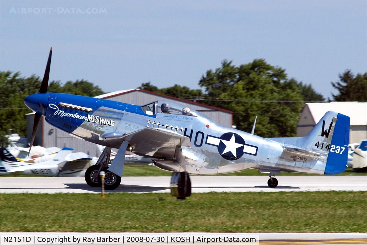 N2151D, 1944 North American F-51D Mustang C/N 122-40196, North American P-51D Mustang [122-40196] Oshkosh-Wittman Regional~N 30/07/2008