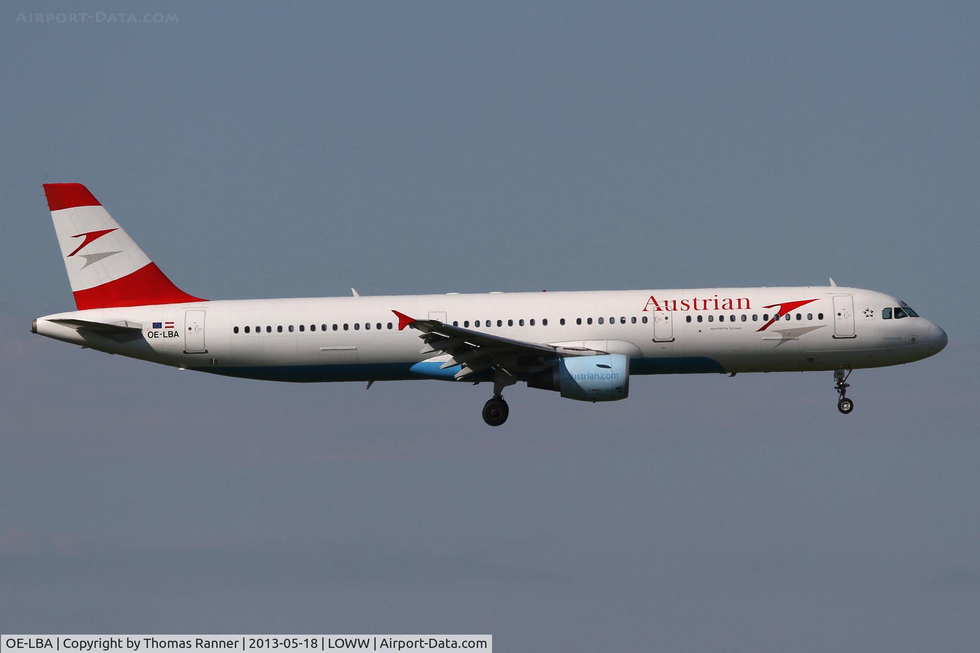 OE-LBA, 1995 Airbus A321-111 C/N 552, Austrian Airbus A321