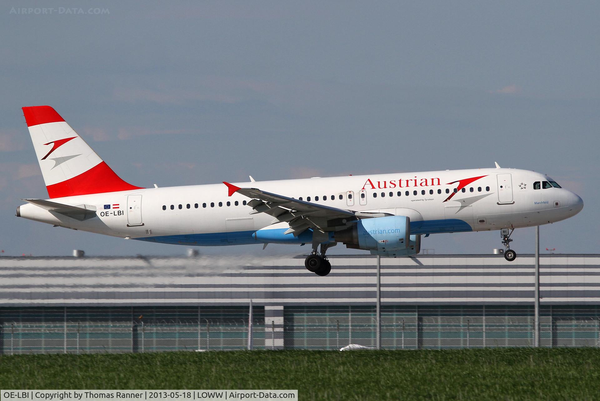OE-LBI, 2003 Airbus A320-214 C/N 1937, Austrian Airbus A320