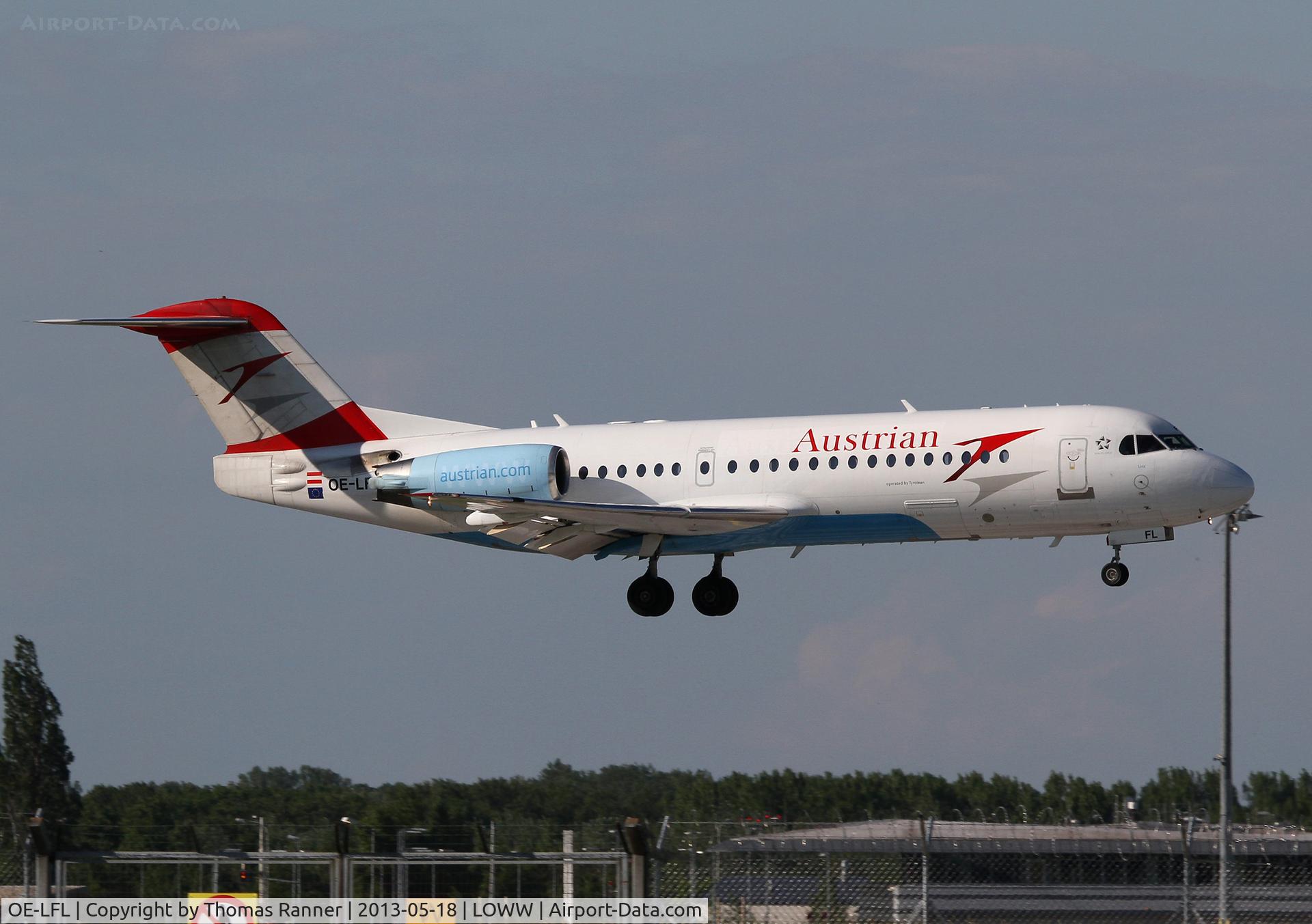 OE-LFL, 1995 Fokker 70 (F-28-0070) C/N 11573, Austrian Fokker 70