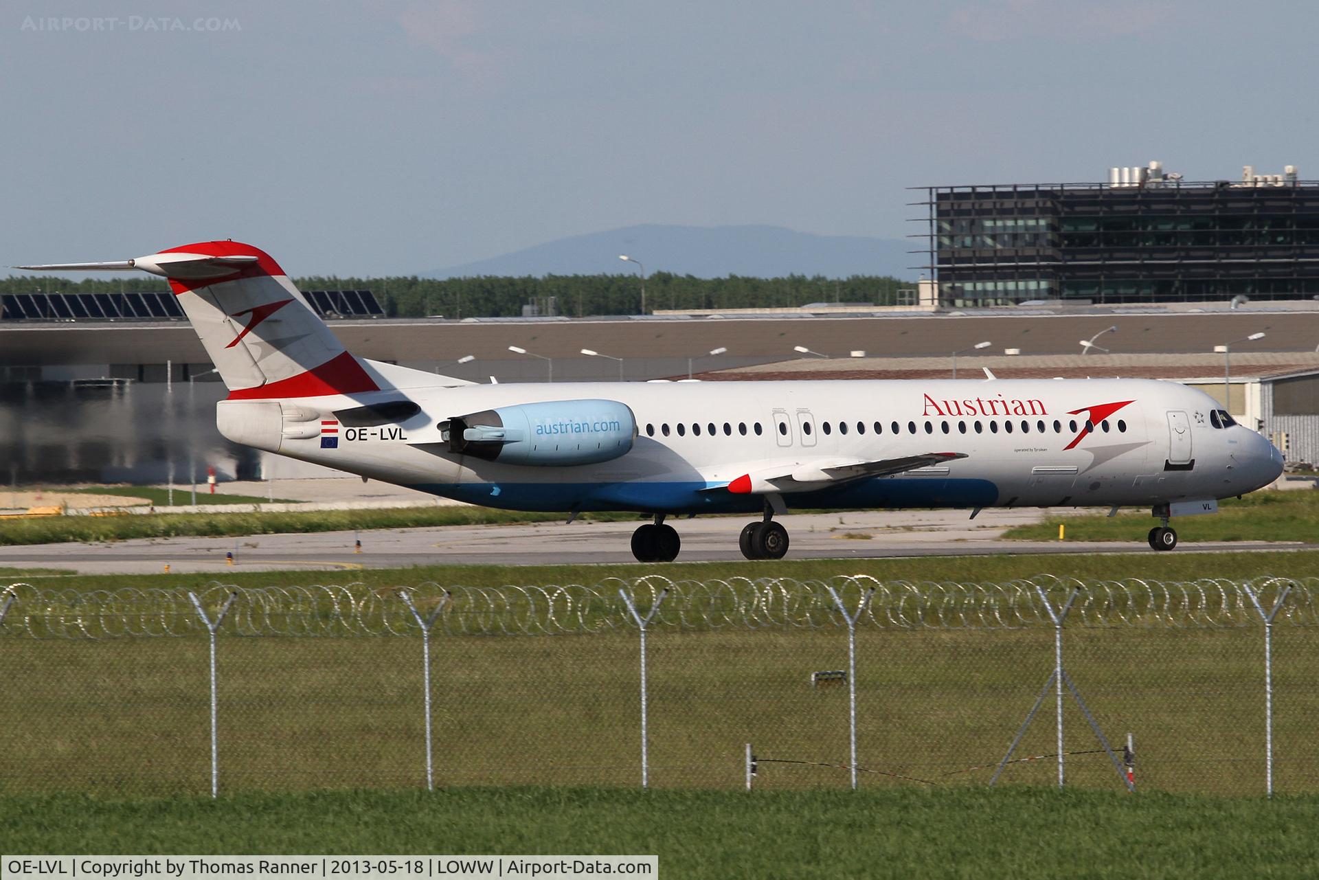 OE-LVL, 1992 Fokker 100 (F-28-0100) C/N 11404, Austrian Fokker 100
