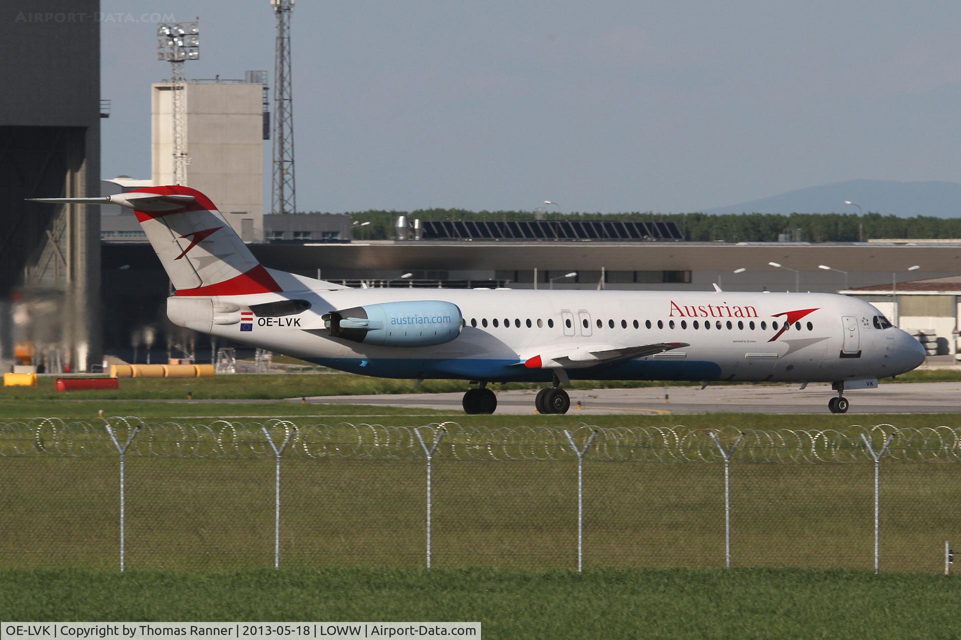 OE-LVK, 1992 Fokker 100 (F-28-0100) C/N 11397, Austrian Fokker 100