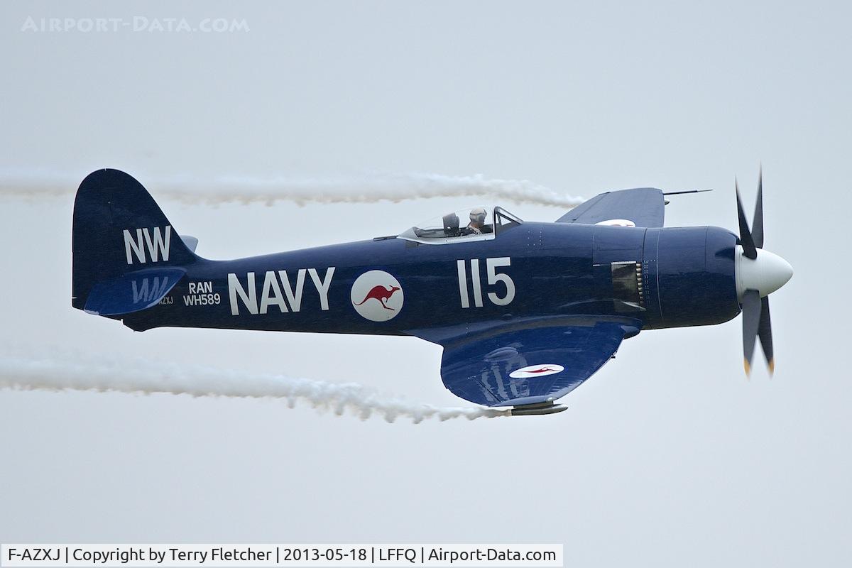 F-AZXJ, 1949 Hawker Sea Fury FB.11 C/N 37733, 1949 Hawker Sea Fury FB.11, c/n: 37733 displaying in 2013 at La Ferte Alais