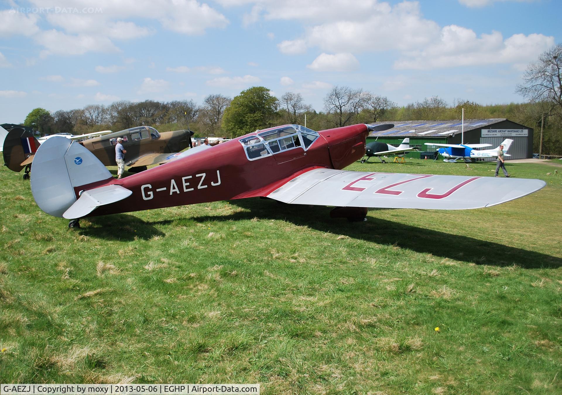 G-AEZJ, 1937 Percival P-10 Vega Gull C/N K.65, Percival P-1O Vega Gull at Popham. Ex SE-ALA
