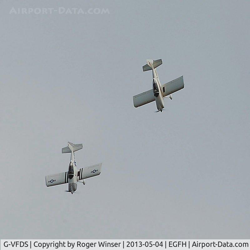 G-VFDS, 2012 Vans RV-8 C/N PFA 303-14637, Leading RV-8 G-EGRV out of a loop during formation aerobatics practice.