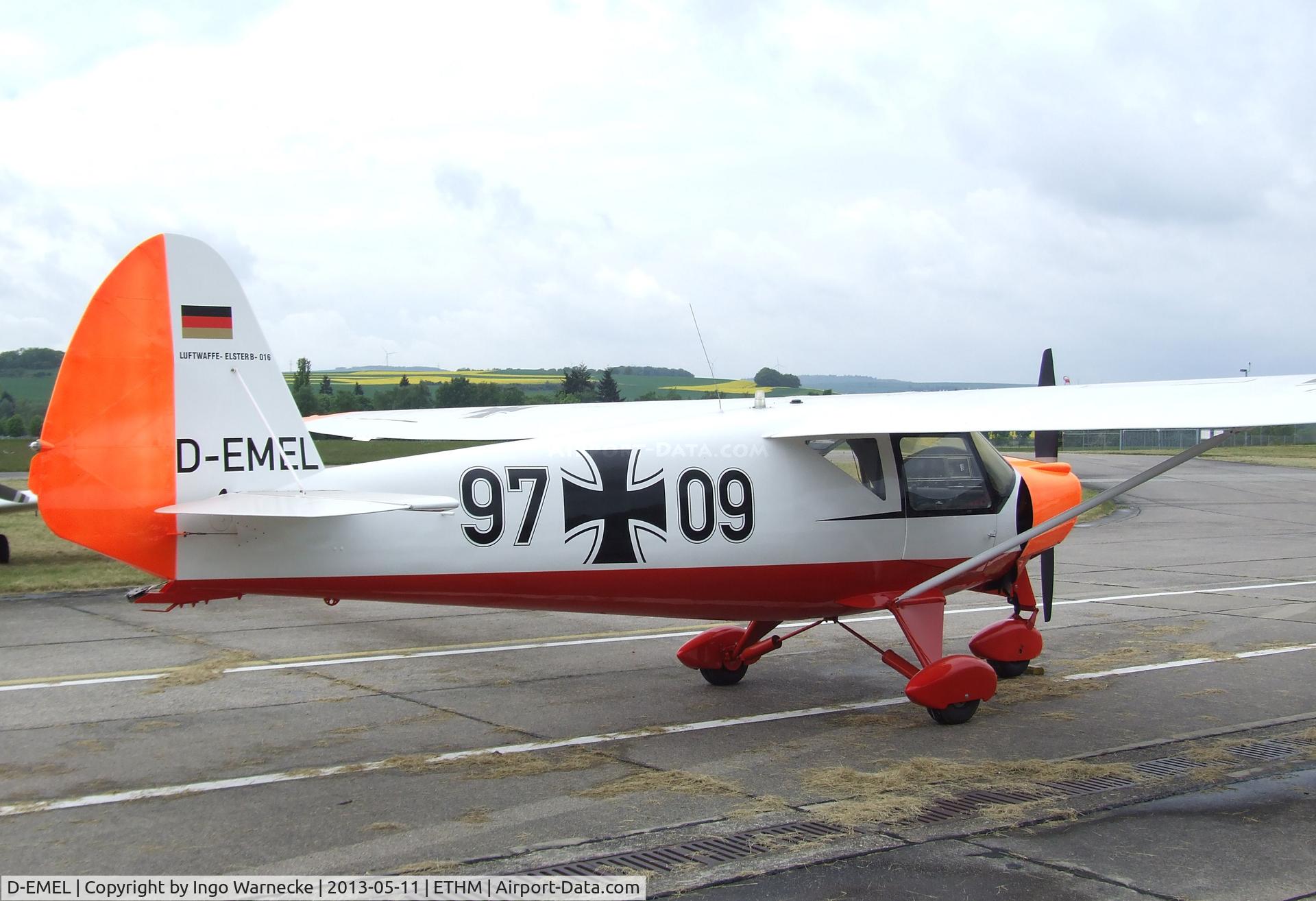 D-EMEL, Putzer Elster B C/N 016, Pützer Elster B during an open day at the Fliegendes Museum Mendig (Flying Museum) at former German Army Aviation base, now civilian Mendig airfield