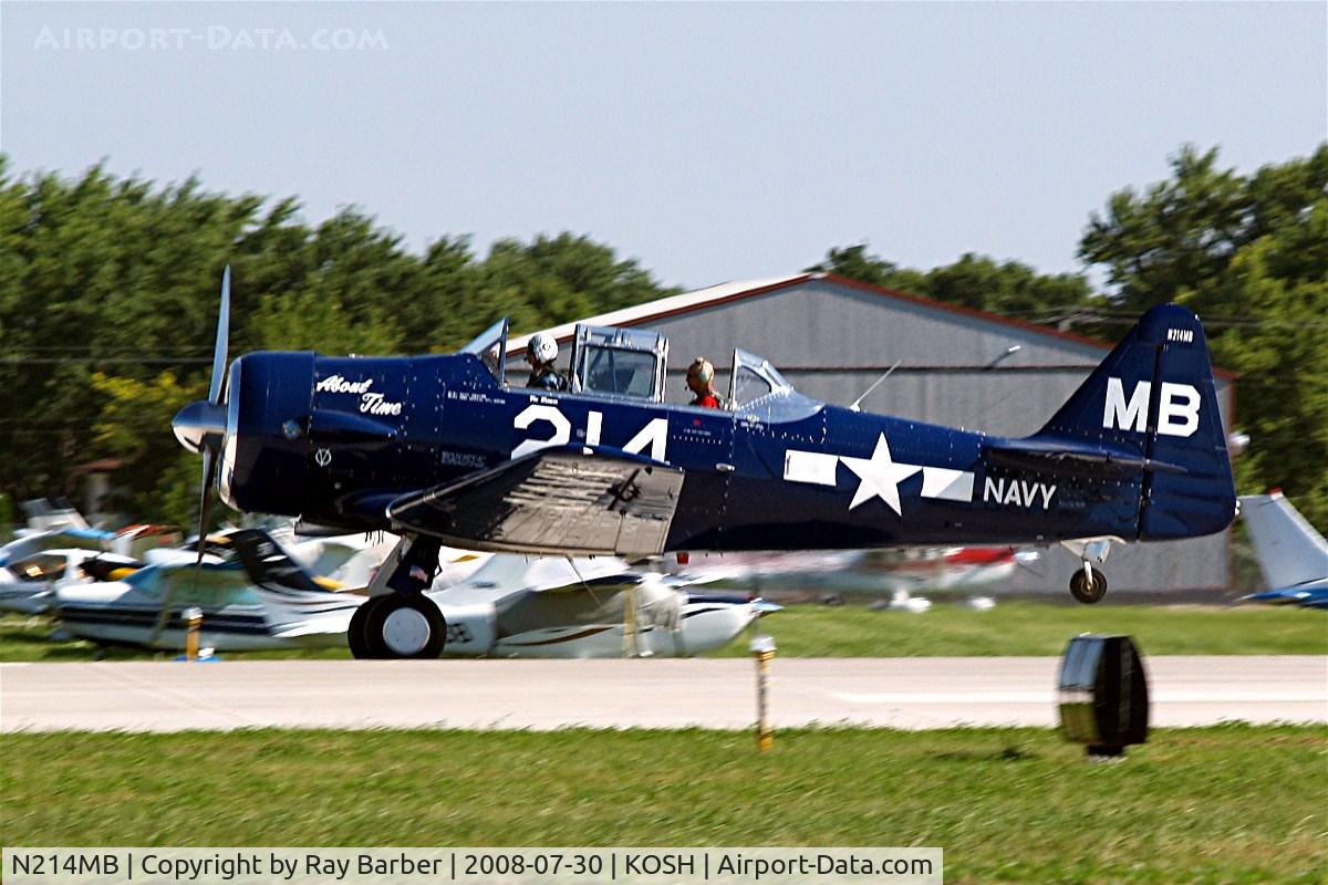 N214MB, North American SNJ-5B Texan C/N 43732, North American SNJ-5 Texan [88-15673] Oshkosh-Wittman Regional~N 30/07/2008