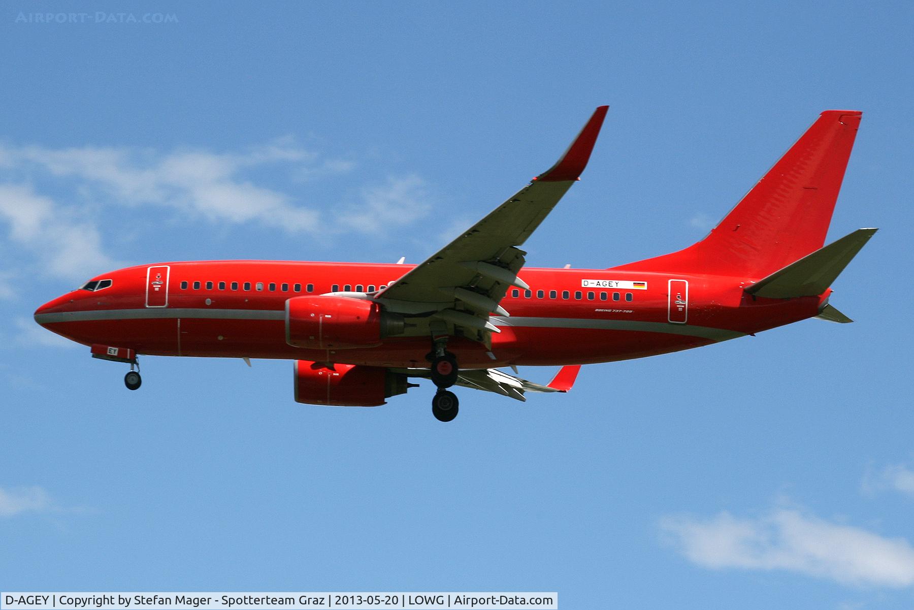 D-AGEY, 1998 Boeing 737-73S C/N 29076, Germania in Sterling c/s @GRZ