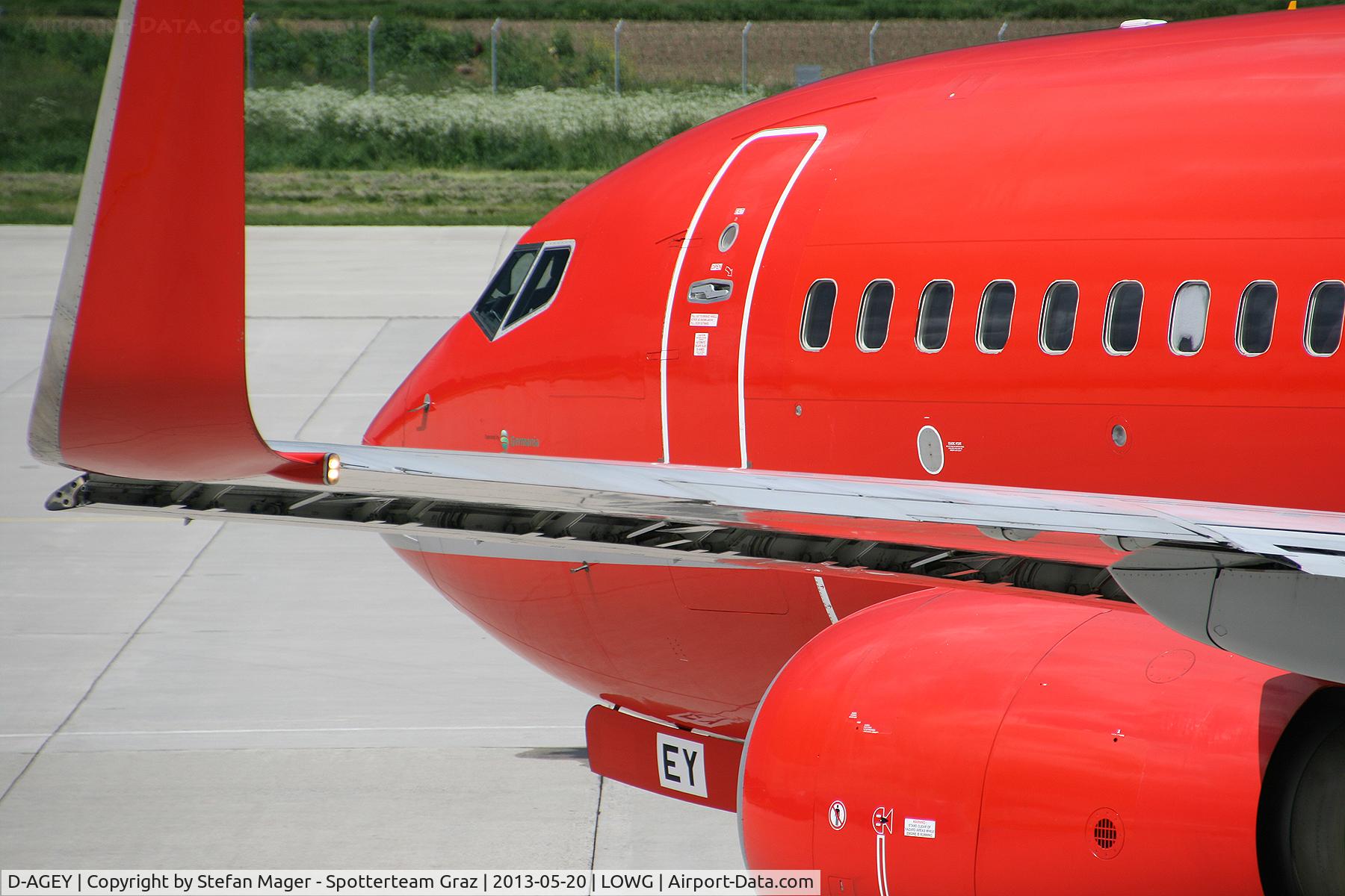 D-AGEY, 1998 Boeing 737-73S C/N 29076, Germanis ex Sterling c/s B737-700W @GRZ